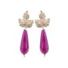 Pendientes hoja piedra