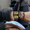 Pulsera H remaches lisa