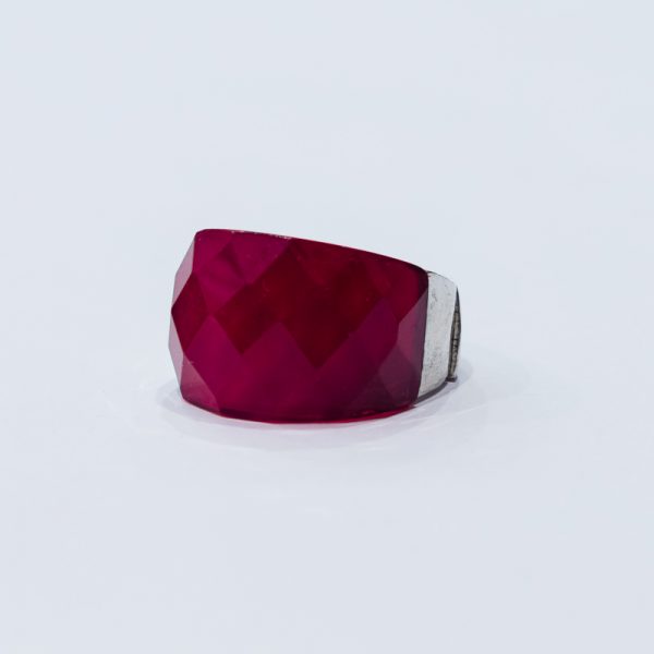 Anillo Ajustable resina rojo