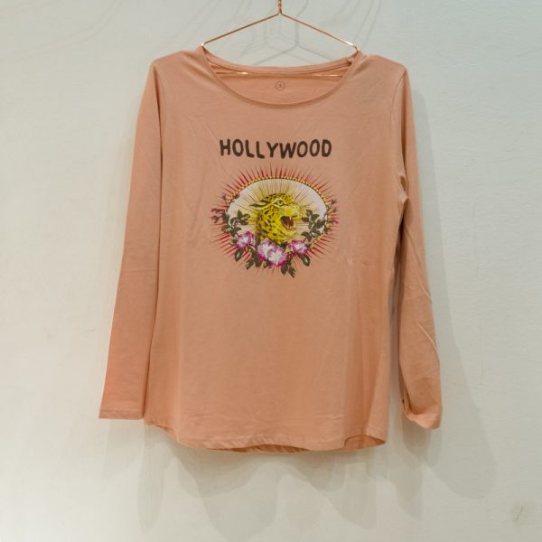 Camisetas manga larga rosa Hollywood