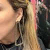 Pendientes strass triangulo