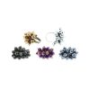 Anillos ajustables metal cuentas cristal facetado