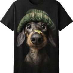 Camisetas Perro hoja