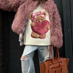 Camisetas Oso lazo rosa