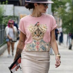 Camisetas Gatito romántico