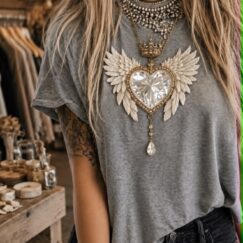 Camisetas Corazon alas efecto